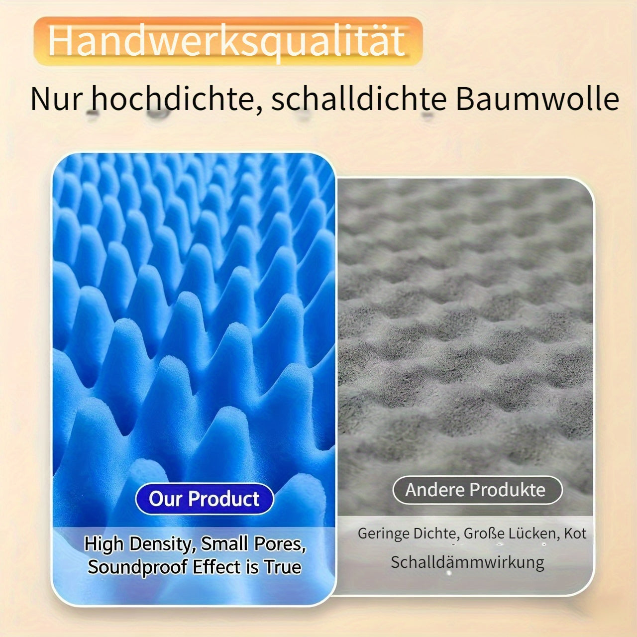 Schalldämmende Schaumstoffplatte, 15 mm für Alltag und Zuhause – Detailansicht 4