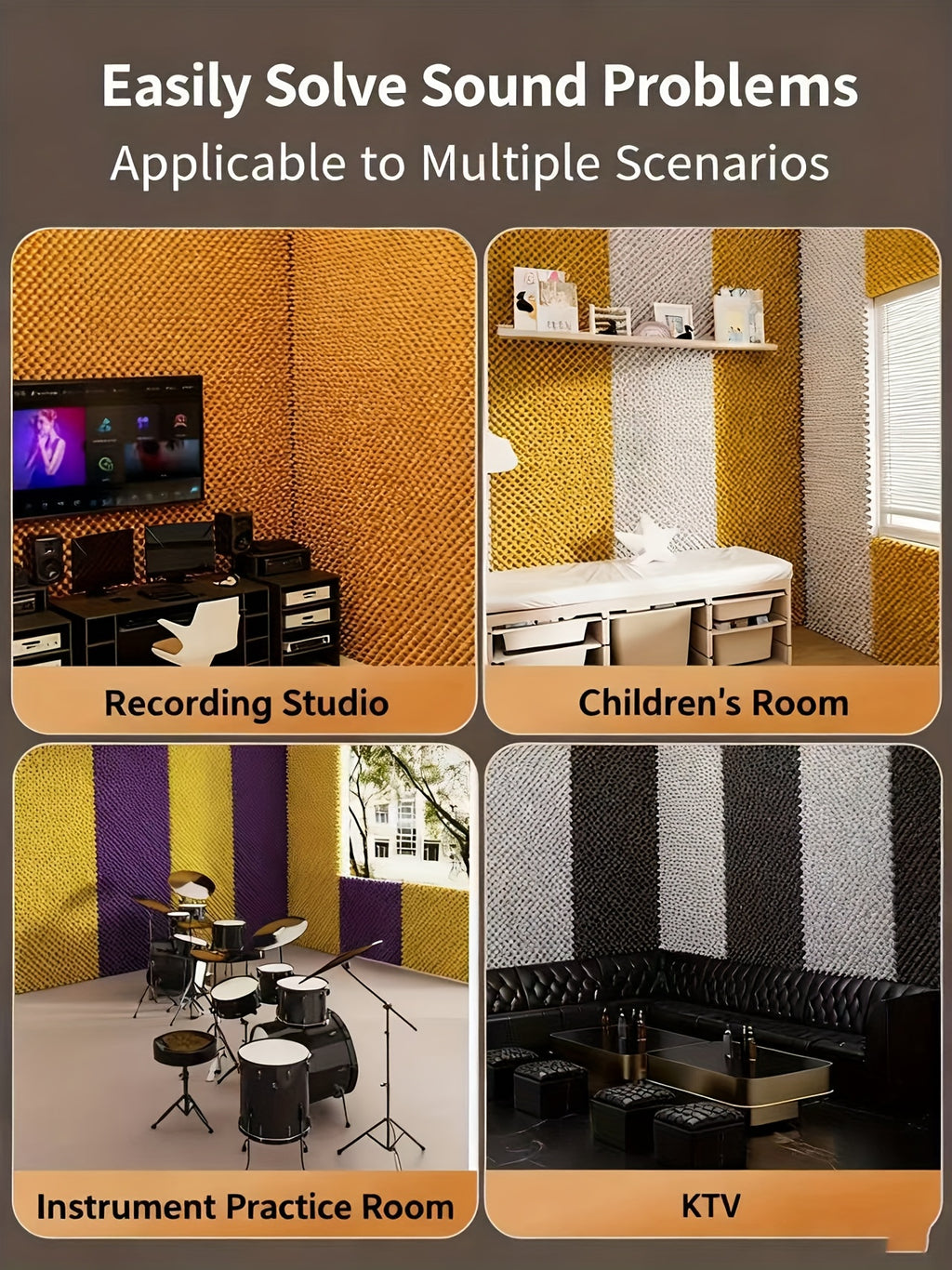 Schalldämmende Schaumstoffplatte, 15 mm für Alltag und Zuhause – Detailansicht 10