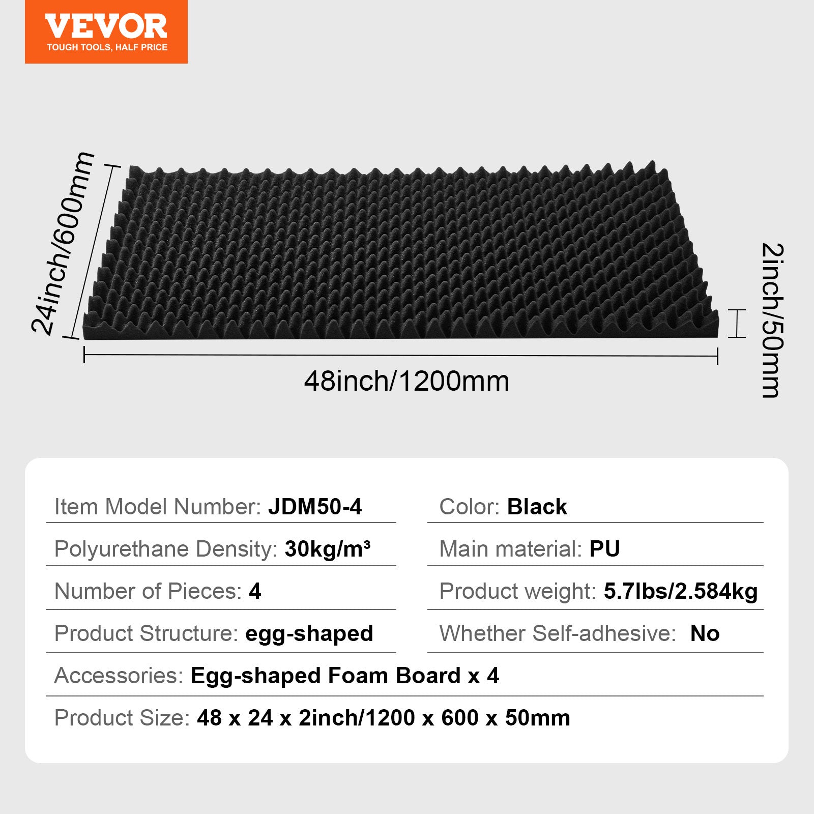Schallschaumplatten 4er-Pack, 4 Stk. für Studio-Wand und -Decke – Detailansicht 9