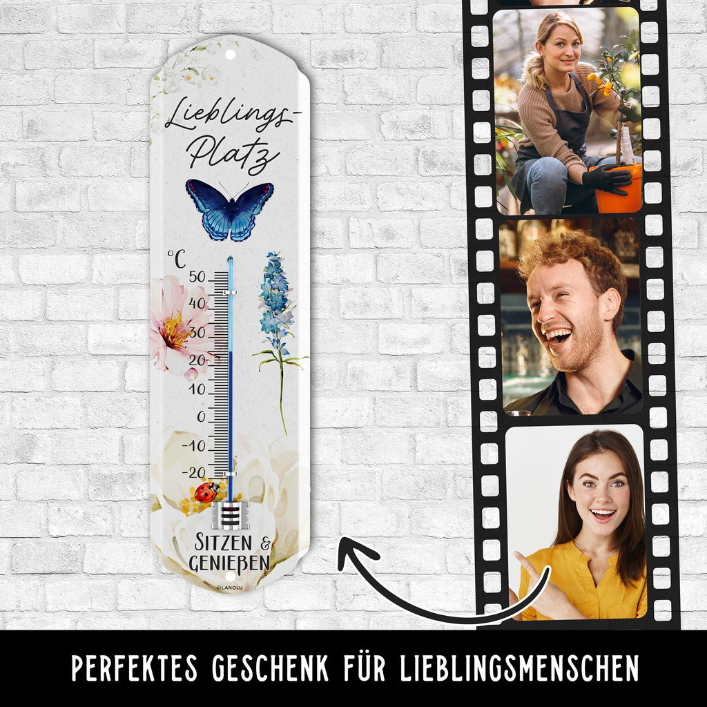 Schild Garten außen, Metall für Garten und Terrasse – Detailansicht 2