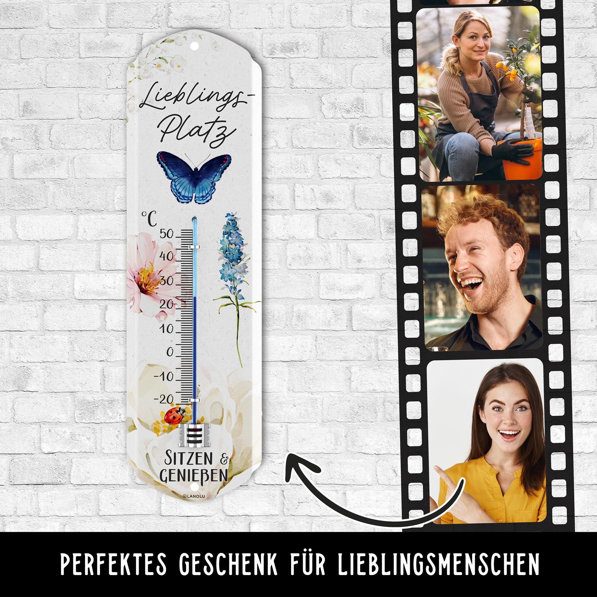 Schild Garten außen, Metall für Garten und Terrasse – Detailansicht 8