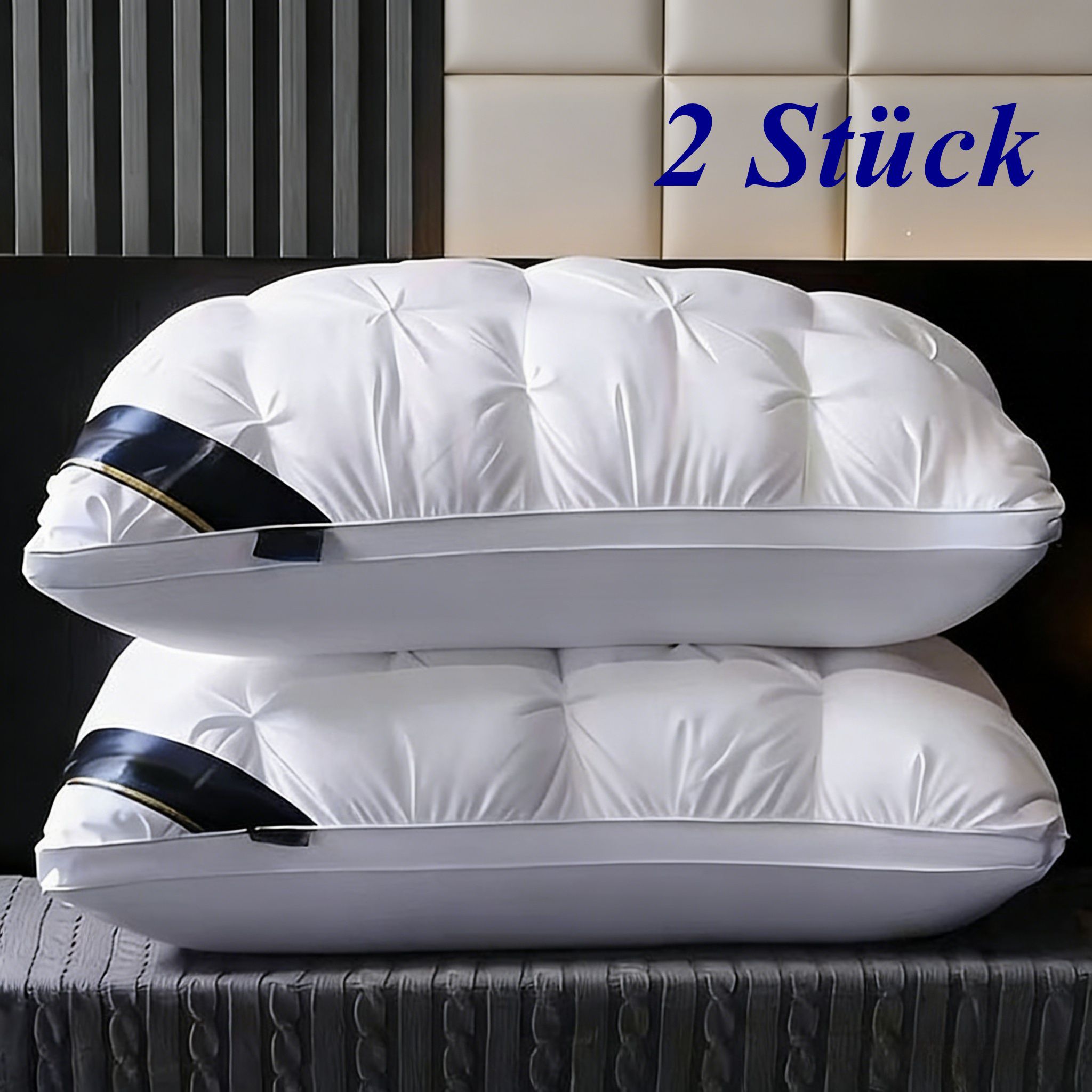 Schlafkissen, 2 Stück für Schlafzimmer und Bett – Hauptansicht