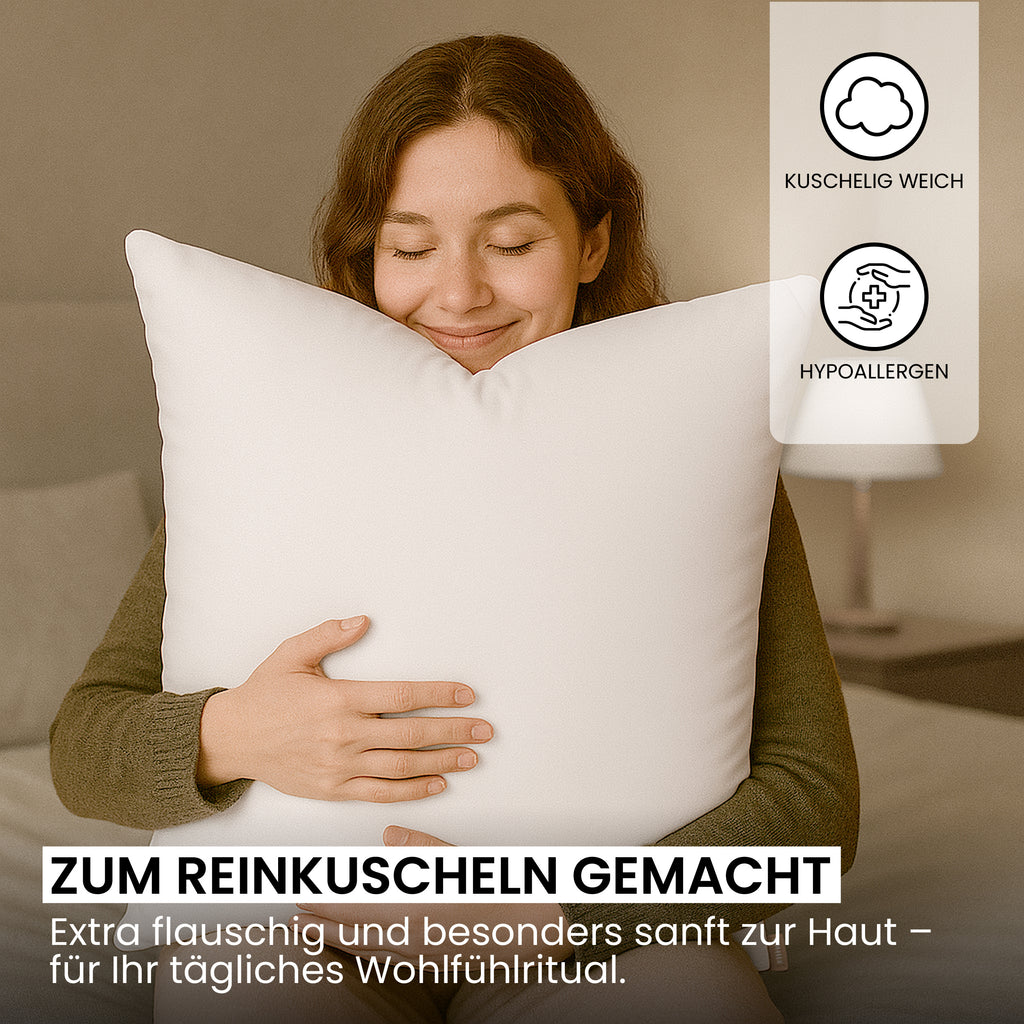 Schlafkissen, 4 Stück | 40 X 40 cm für Schlafzimmer – Detailansicht 4