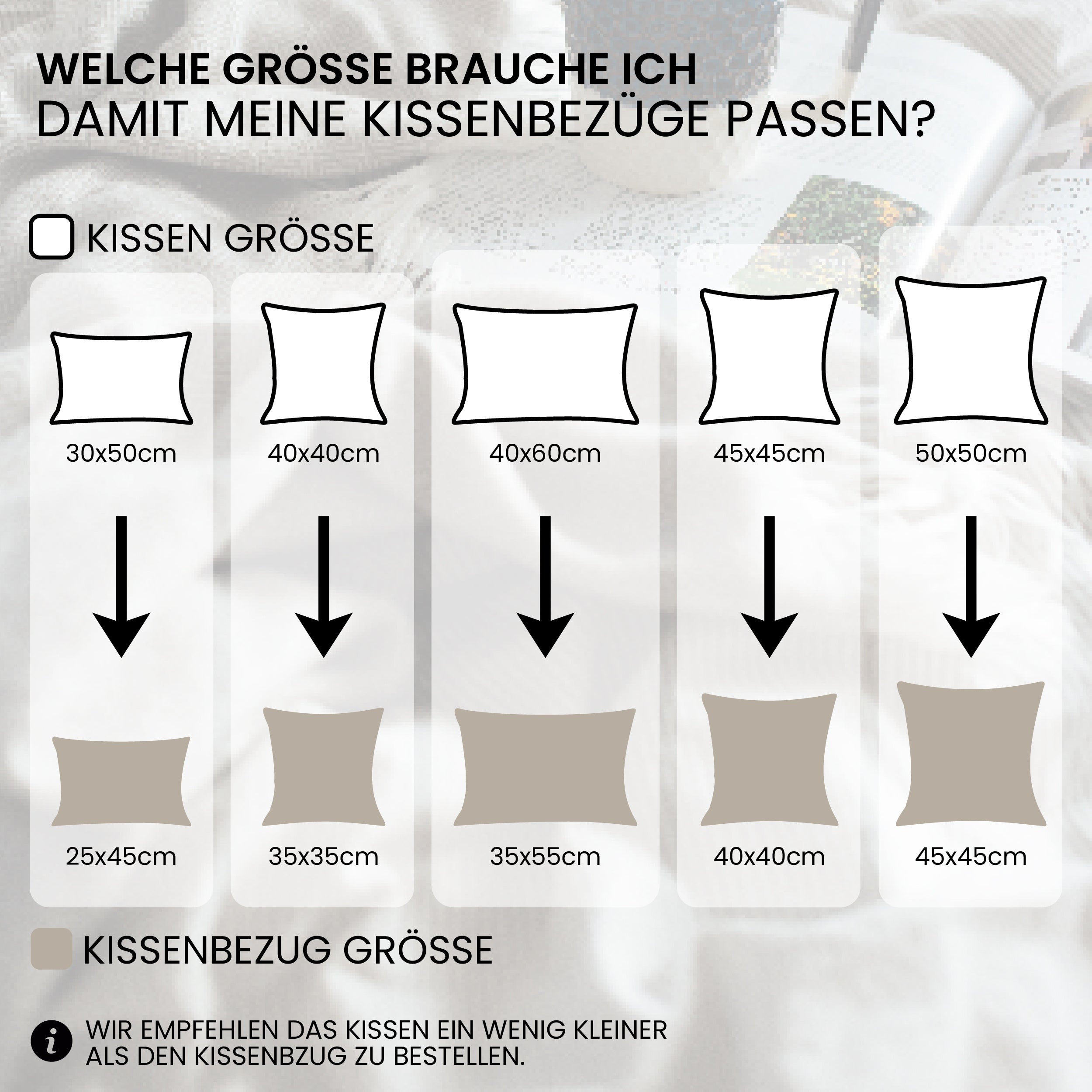 Schlafkissen, 4 Stück | 40 X 40 cm für Schlafzimmer – Detailansicht 5