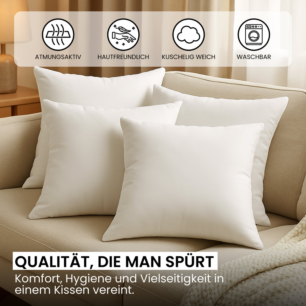 Schlafkissen, 4 Stück | 40 X 40 cm für Schlafzimmer – Detailansicht 8