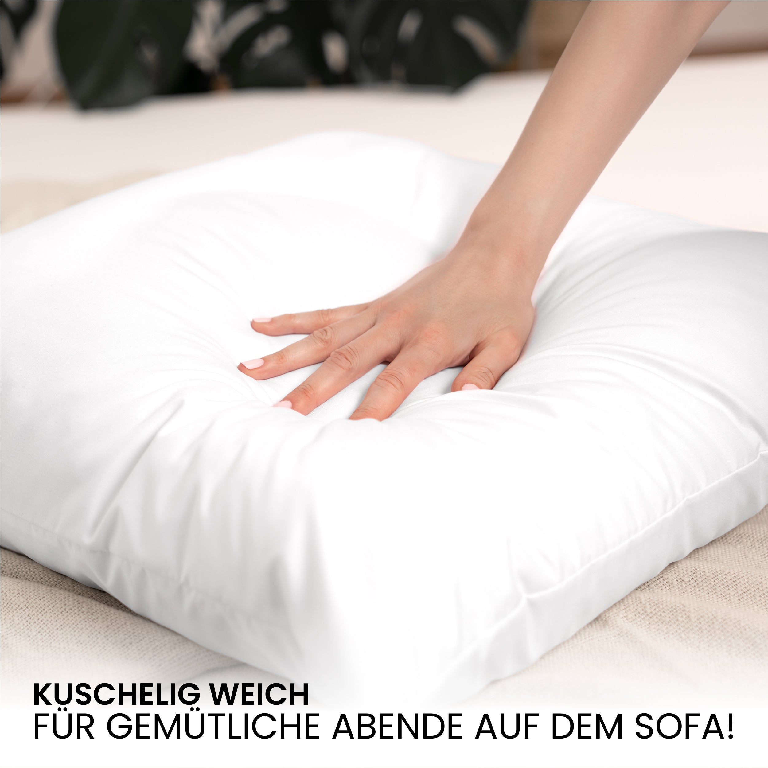 Schlafkissen, 4 Stück | 60 X 60cm für Schlafzimmer und Bett – Detailansicht 3