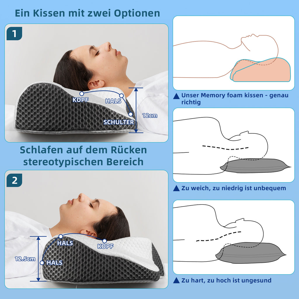 Schlafkissen, Memory Foam für Schlafzimmer und Bett – Detailansicht 4