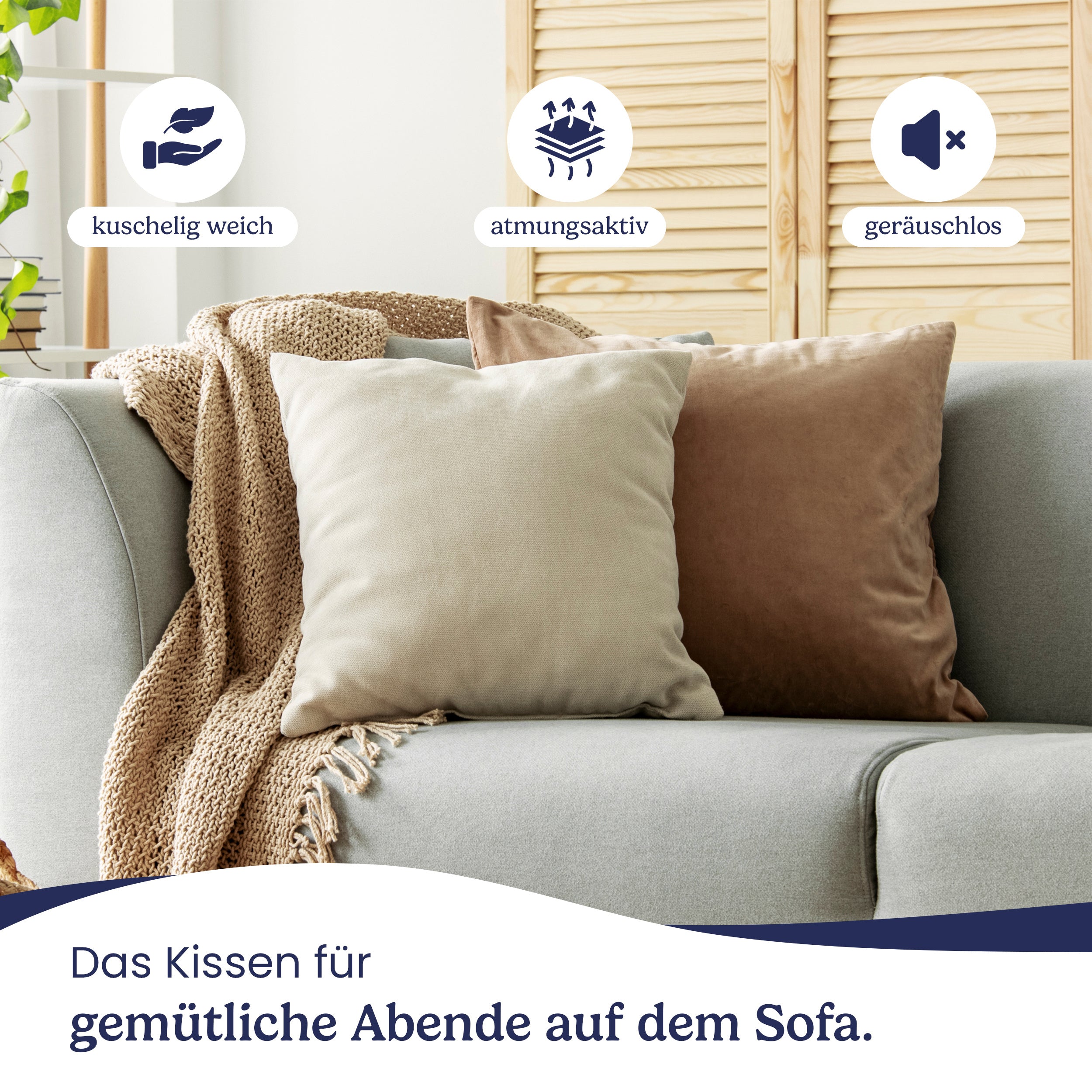 Schlafkissen, waschbar für Bett und Schlafzimmer – Detailansicht 2