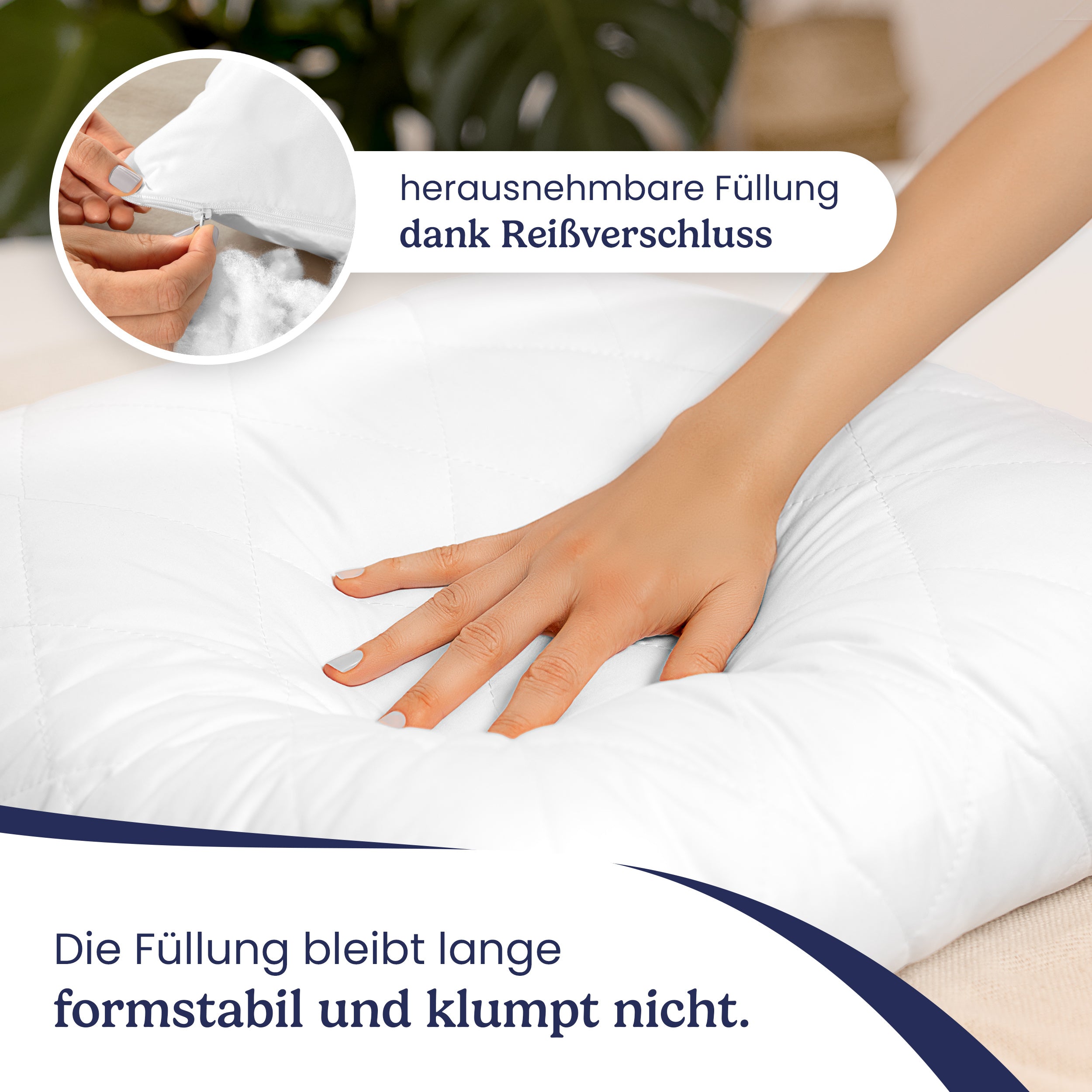 Schlafkissen, waschbar für Bett und Schlafzimmer – Detailansicht 4
