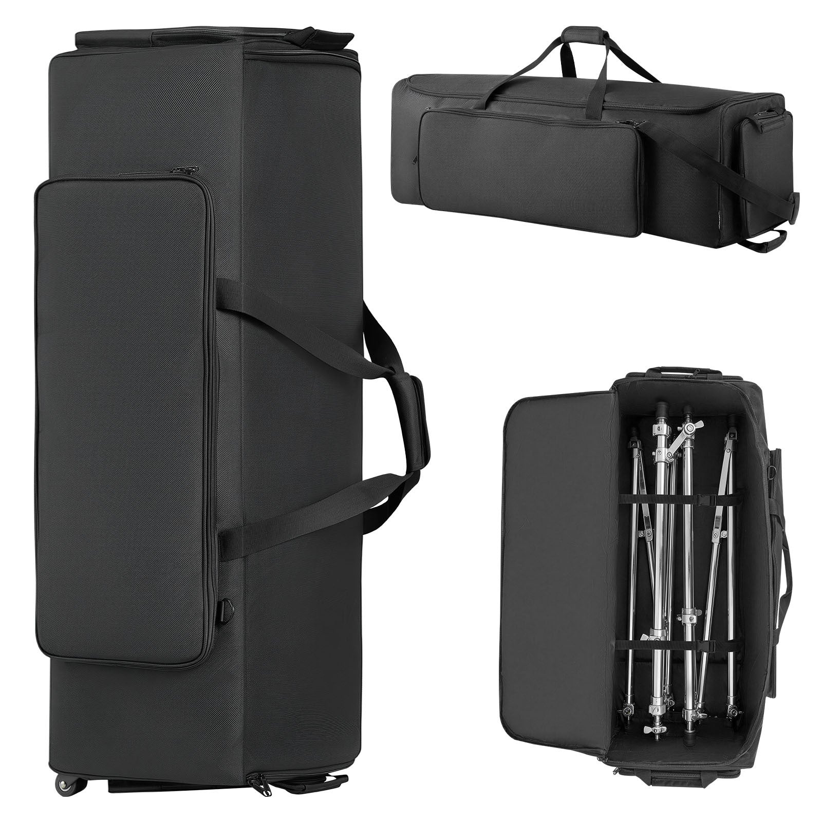 Schlagzeug-Hardwaretasche, schwarz für Hardware und Ständer Zubehör – Hauptansicht