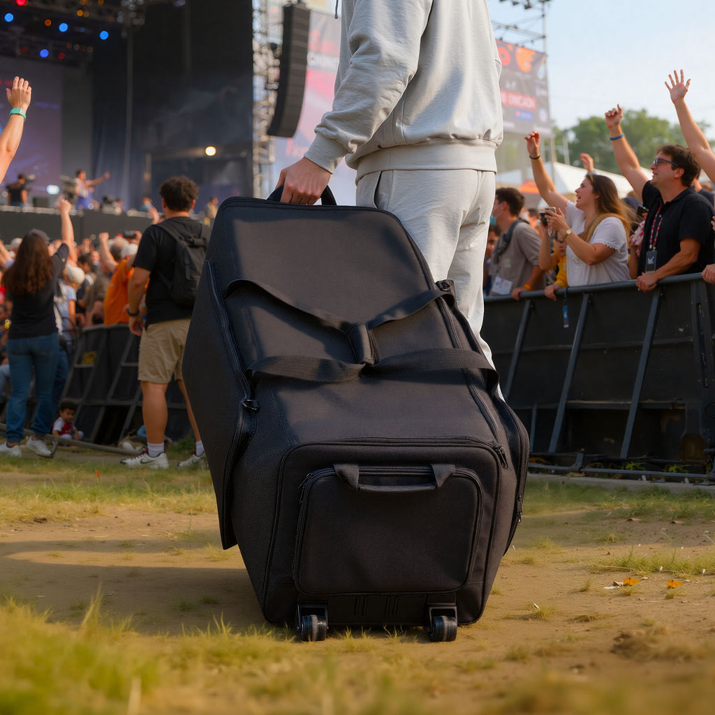Schlagzeug-Hardwaretasche, schwarz für Hardware und Ständer Zubehör – Detailansicht 6