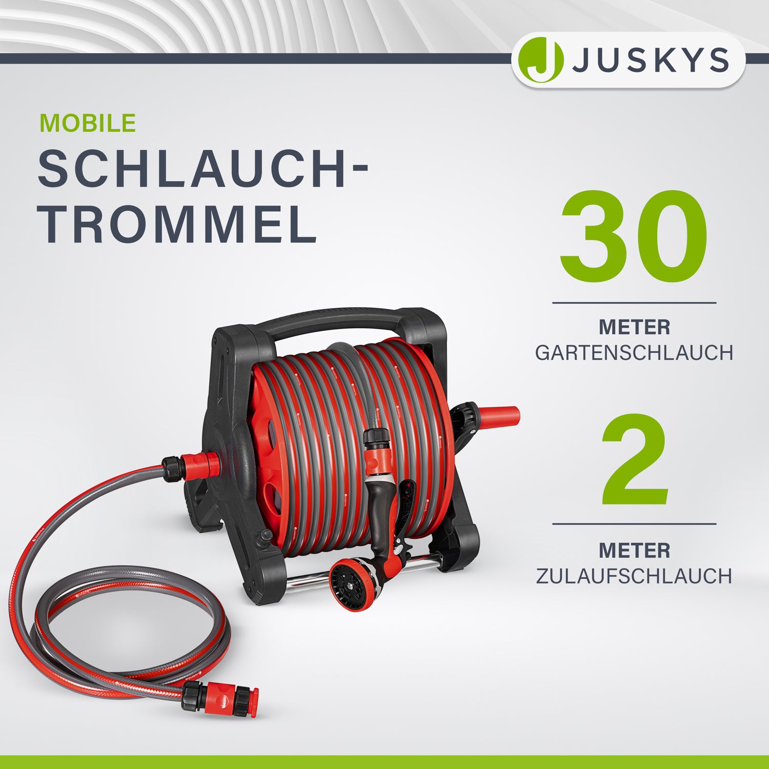 Schlauchtrommel, Blau für Garten und Terrasse – Detailansicht 12