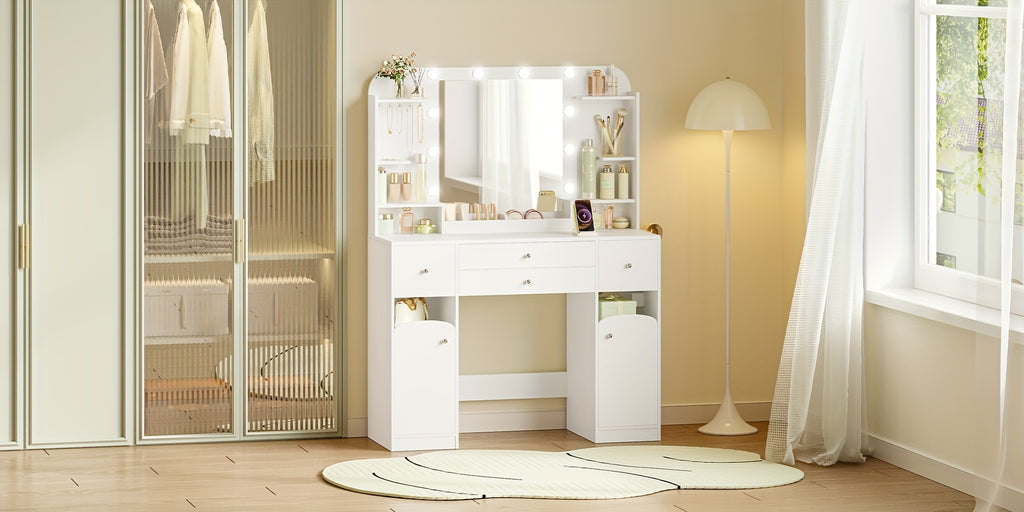 Schminktisch, 108 cm für Zuhause und Alltag – Detailansicht 2