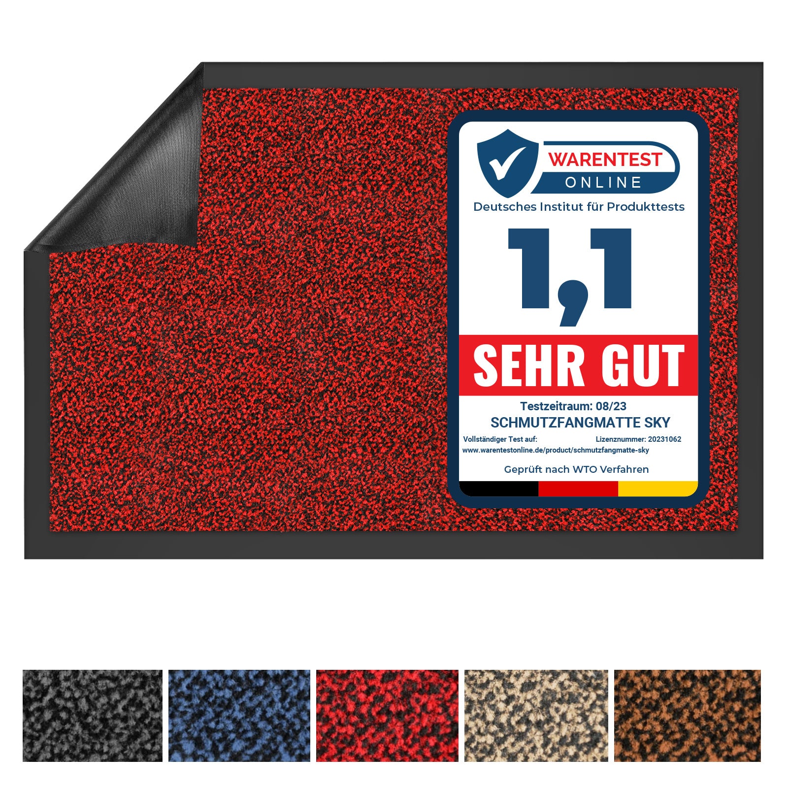 Schmutzfangmatte, Himmelsrot für Innen – Detailansicht 39