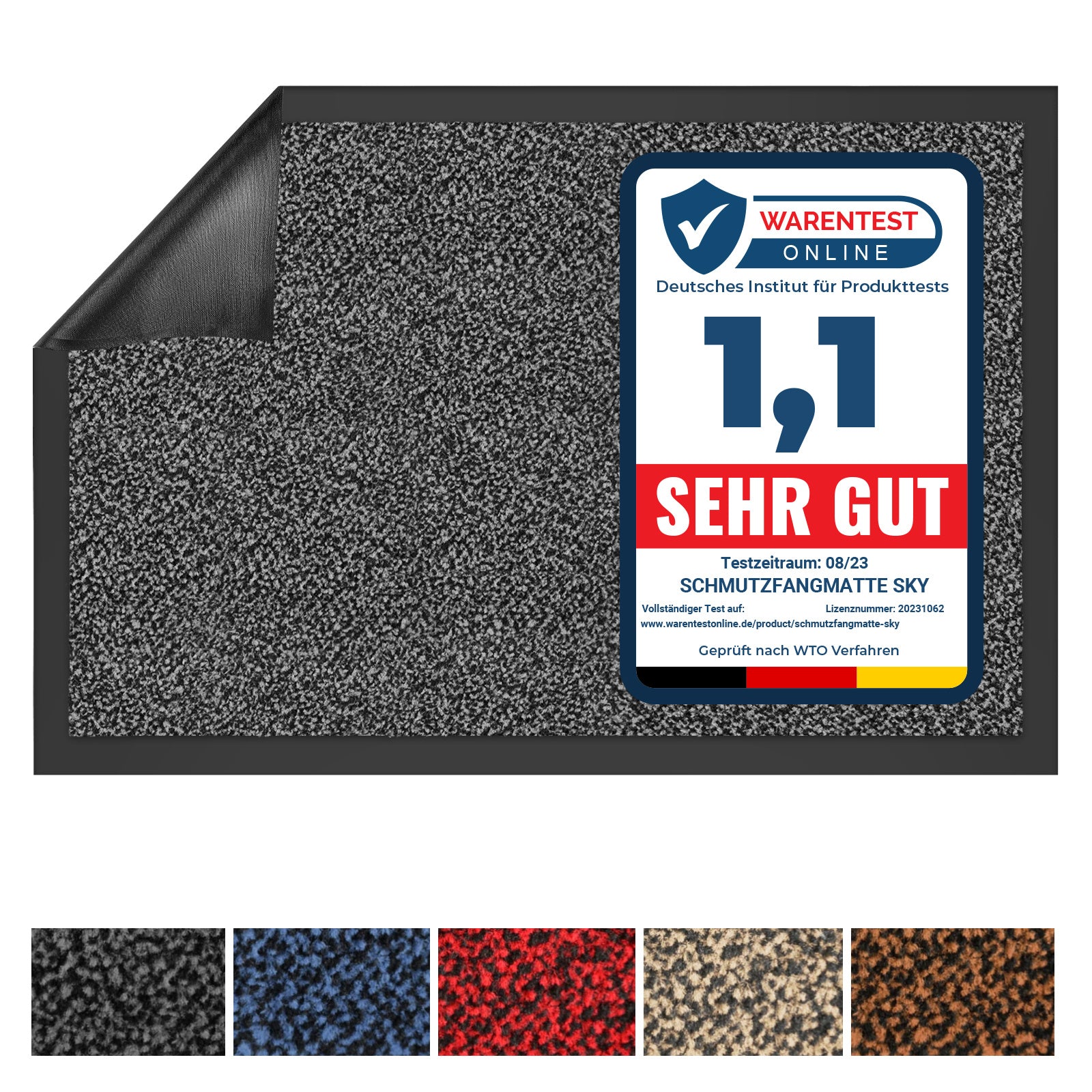 Schmutzfangmatte, Himmelsrot für Innen – Detailansicht 44