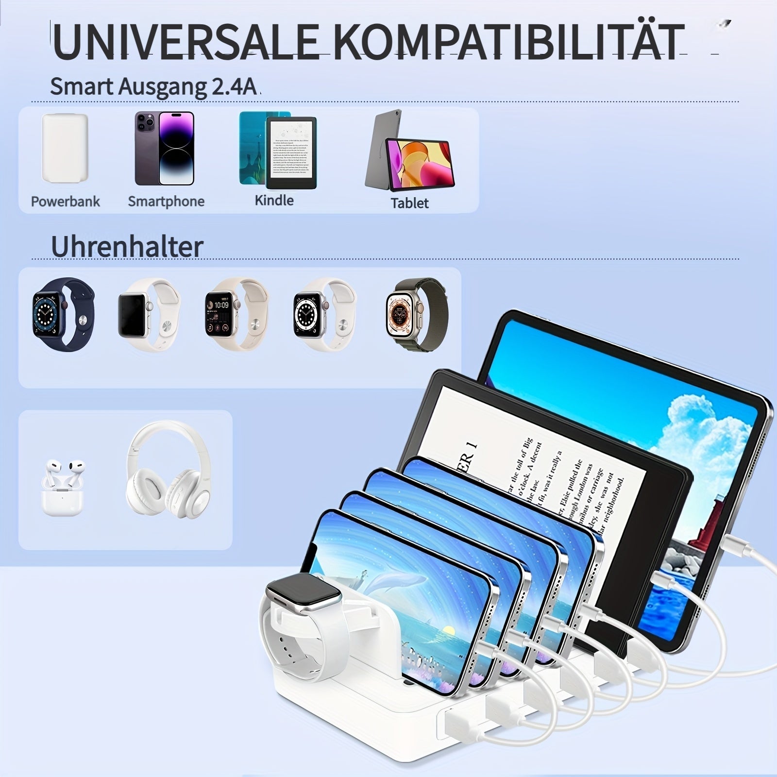 Schnellladehub für verschiedene Geräte, 50W für verschiedene Geräte und Alltag – Detailansicht 3