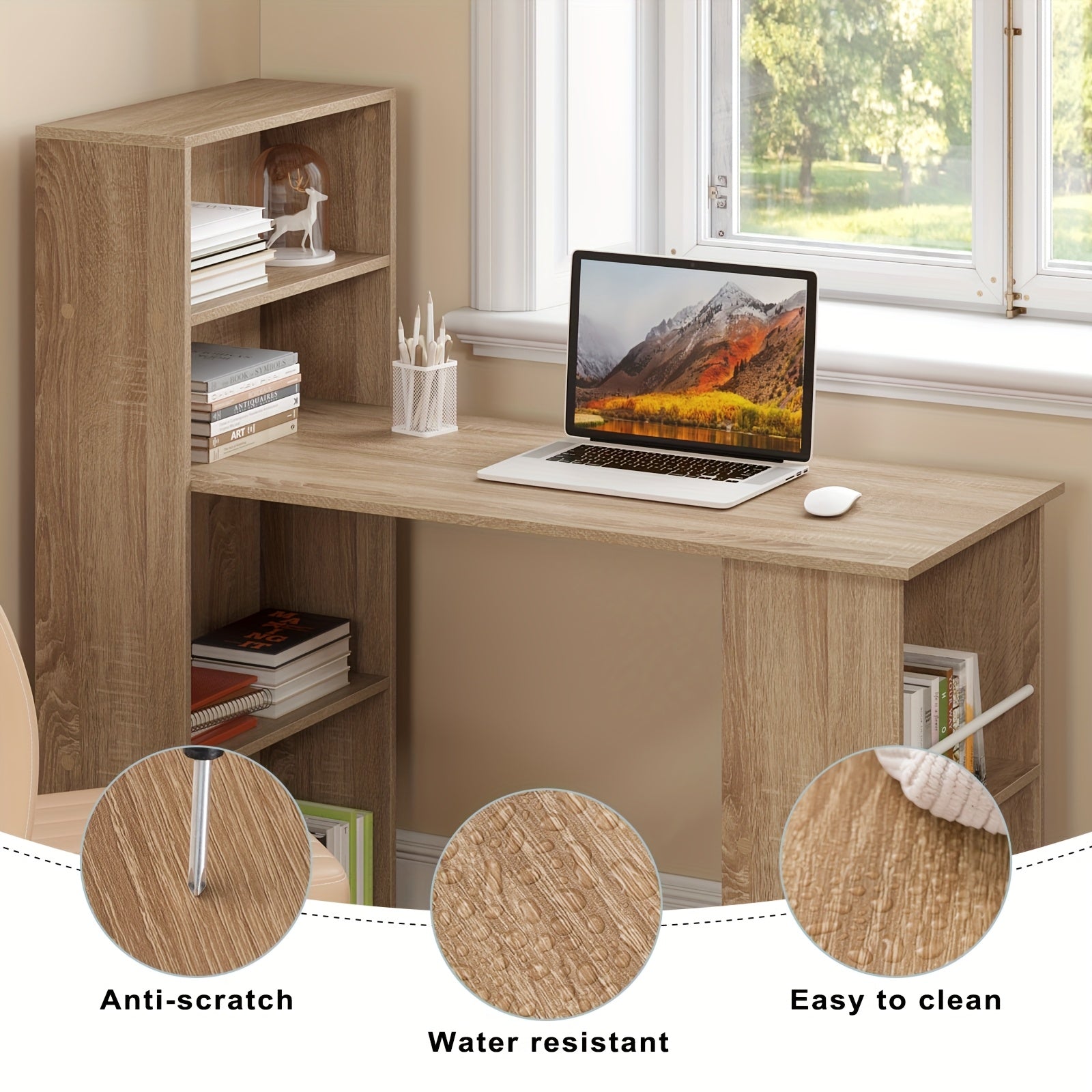 Schreibtisch, 1 Stück für Homeoffice und Arbeitszimmer – Detailansicht 8