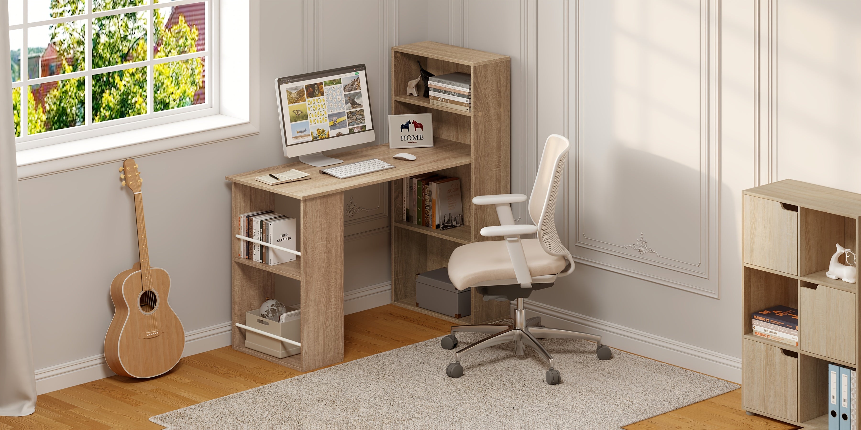 Schreibtisch, 1 Stück für Homeoffice und Arbeitszimmer – Detailansicht 10