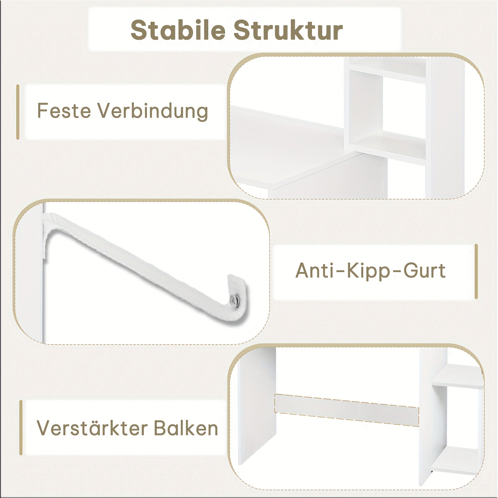 Schreibtisch, 113,5x139x45 cm für Arbeitszimmer und Homeoffice – Hauptansicht