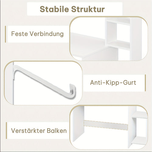 Schreibtisch, 113,5x139x45 cm für Arbeitszimmer und Homeoffice – Hauptansicht