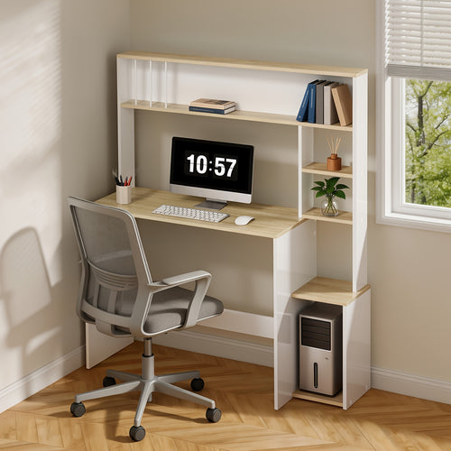 Schreibtisch, 113,5x139x45 cm für Arbeitszimmer und Homeoffice – Detailansicht 2