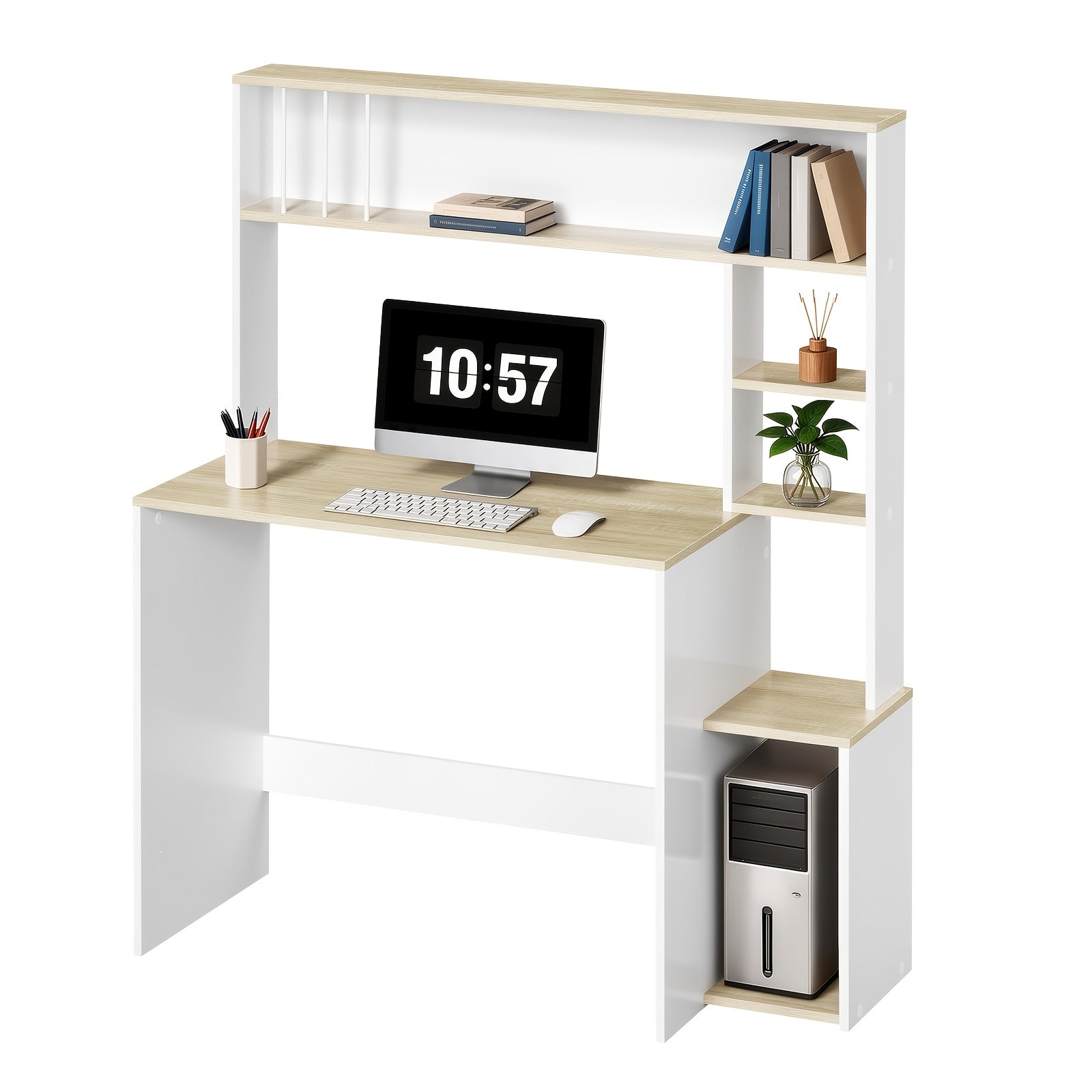 Schreibtisch, 113,5x139x45 cm für Arbeitszimmer und Homeoffice – Detailansicht 3