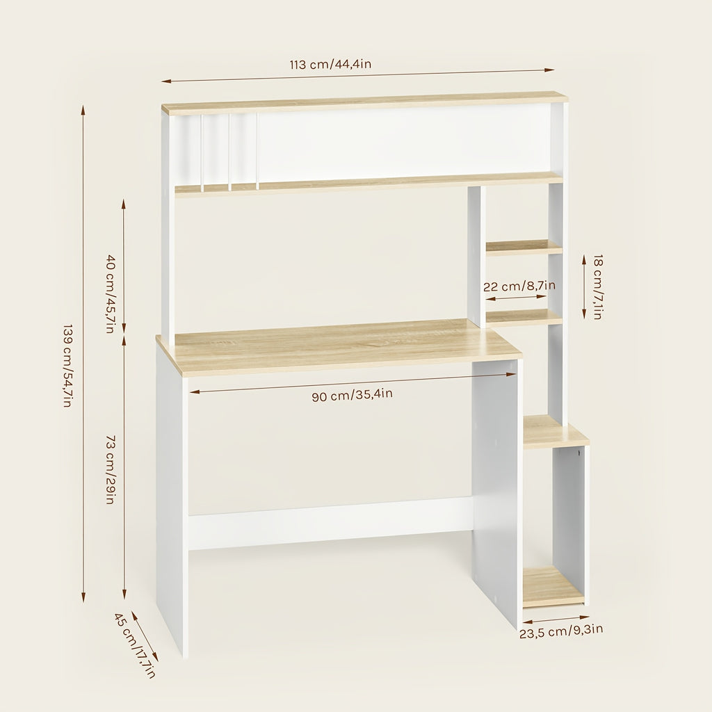 Schreibtisch, 113,5x139x45 cm für Arbeitszimmer und Homeoffice – Detailansicht 5