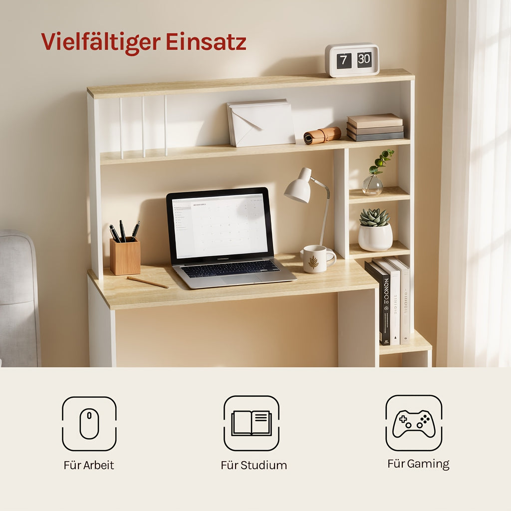 Schreibtisch, 113,5x139x45 cm für Arbeitszimmer und Homeoffice – Detailansicht 7