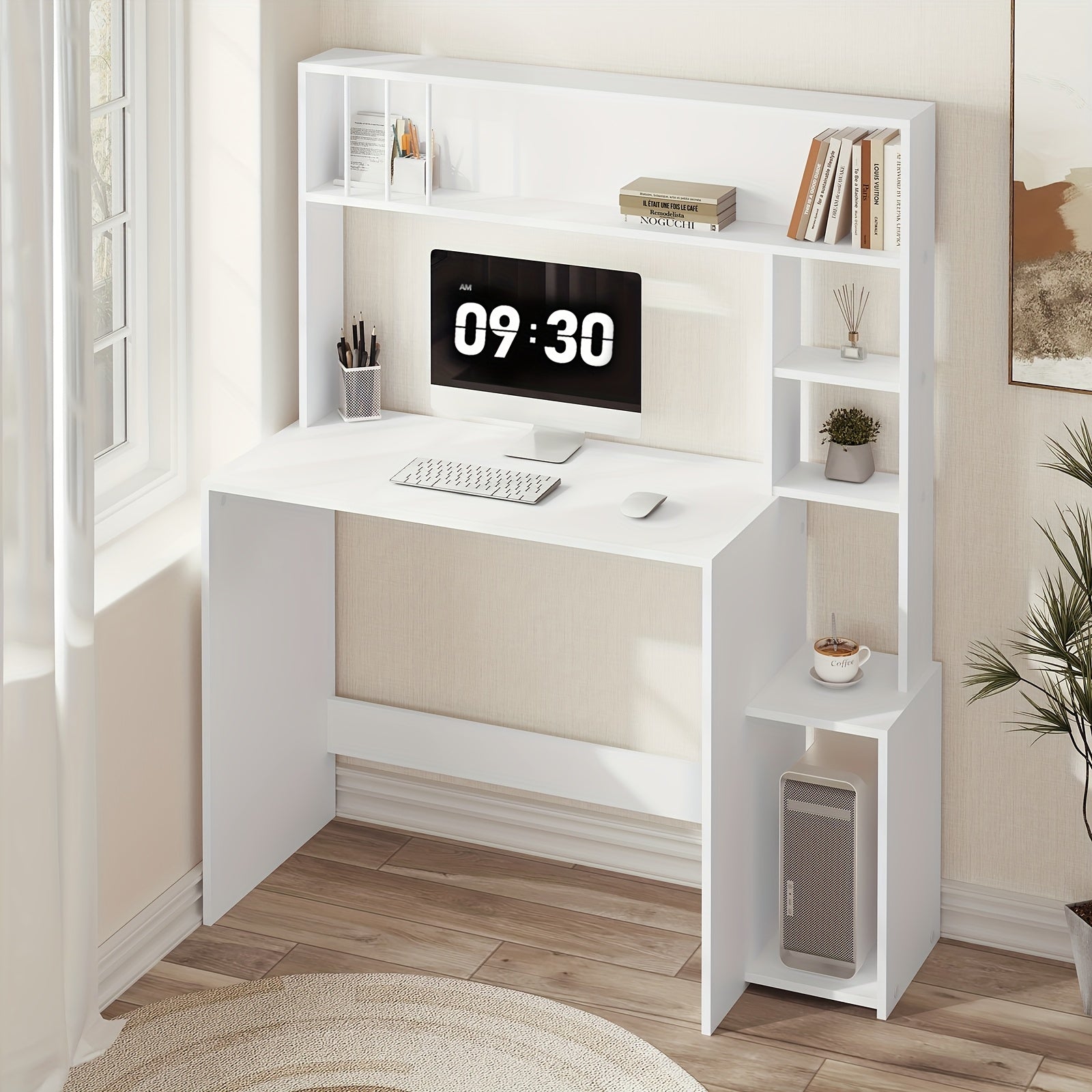 Schreibtisch, 113,5x139x45 cm für Arbeitszimmer und Homeoffice – Detailansicht 8