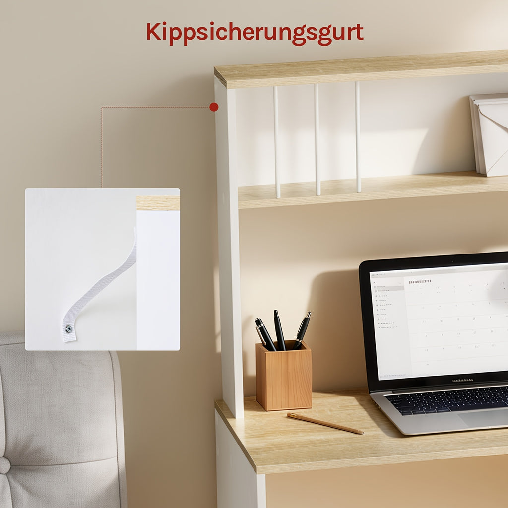 Schreibtisch, 113,5x139x45 cm für Arbeitszimmer und Homeoffice – Detailansicht 10