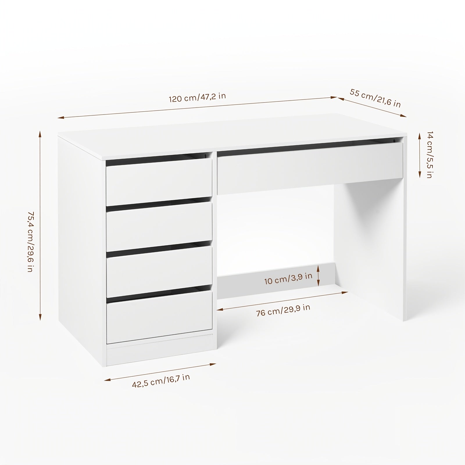 Schreibtisch, 1pc für Arbeitszimmer – Detailansicht 3