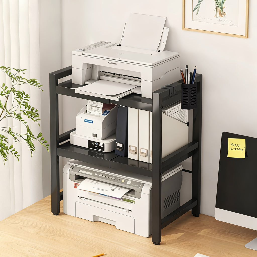 Schreibtisch, 2 Schichten Schwarz für Arbeitszimmer und Homeoffice – Detailansicht 3