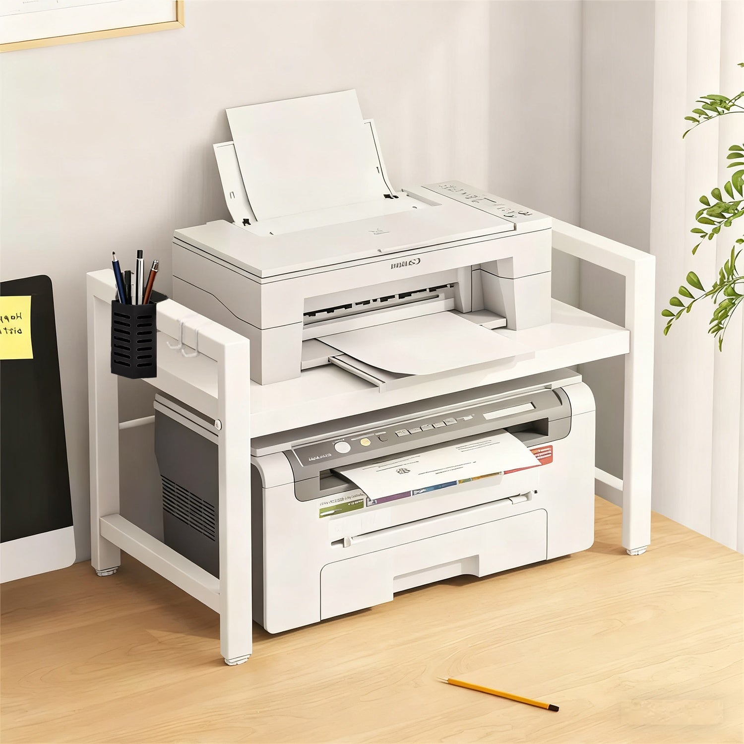 Schreibtisch, 2 Schichten Schwarz für Arbeitszimmer und Homeoffice – Detailansicht 6