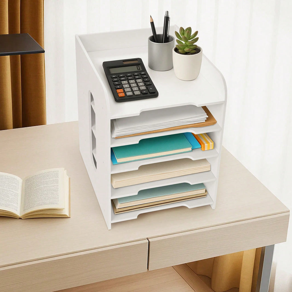 Schreibtisch, 5-stöckig für Arbeitszimmer und Homeoffice – Detailansicht 3