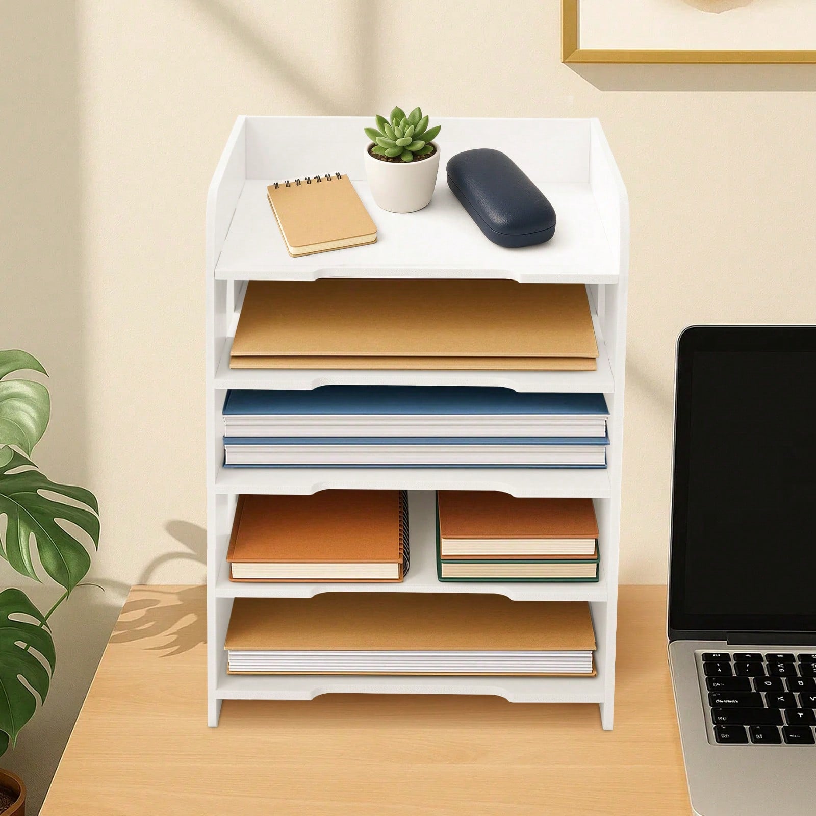 Schreibtisch, 5-stöckig für Arbeitszimmer und Homeoffice – Detailansicht 4