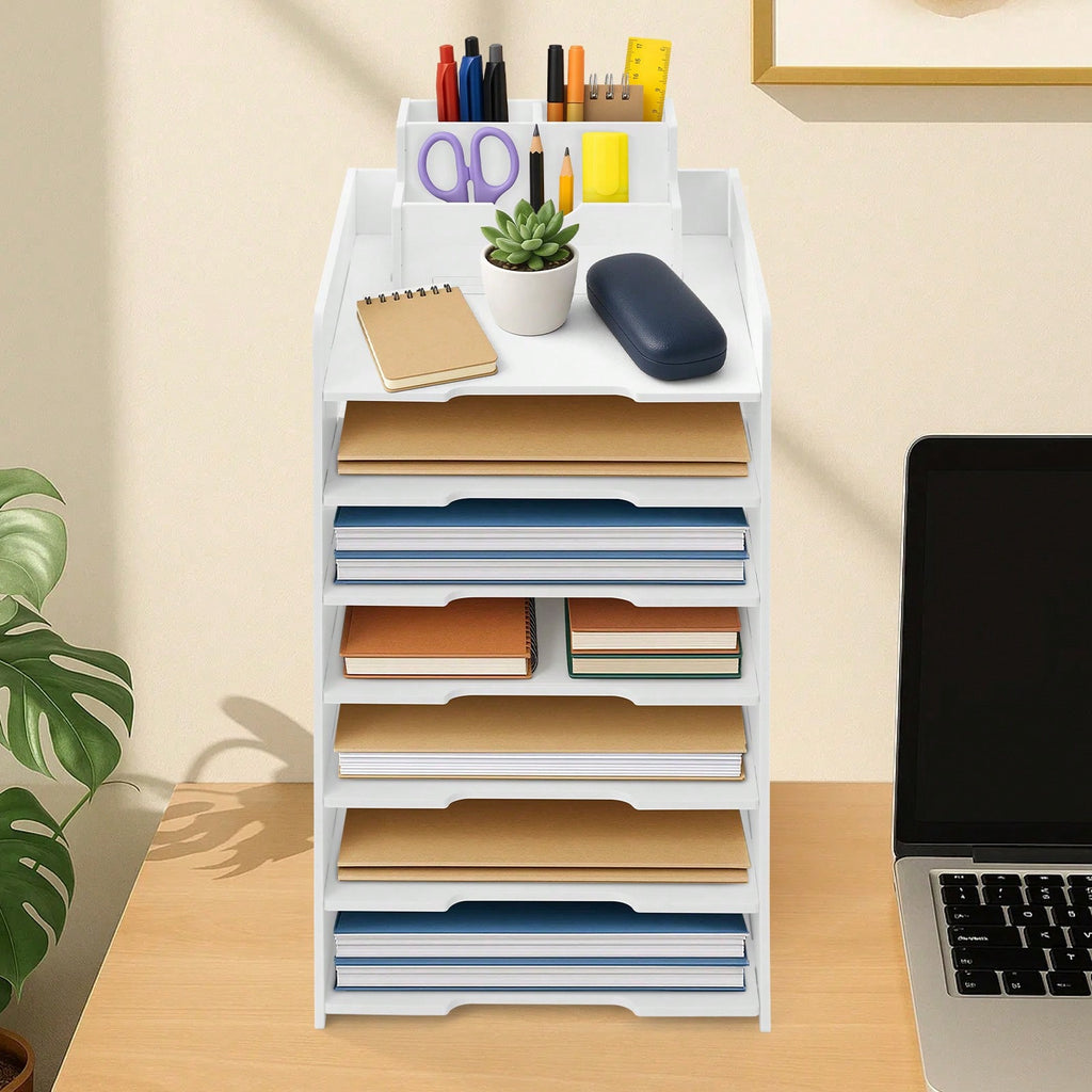 Schreibtisch, 5-stöckig für Arbeitszimmer und Homeoffice – Detailansicht 9