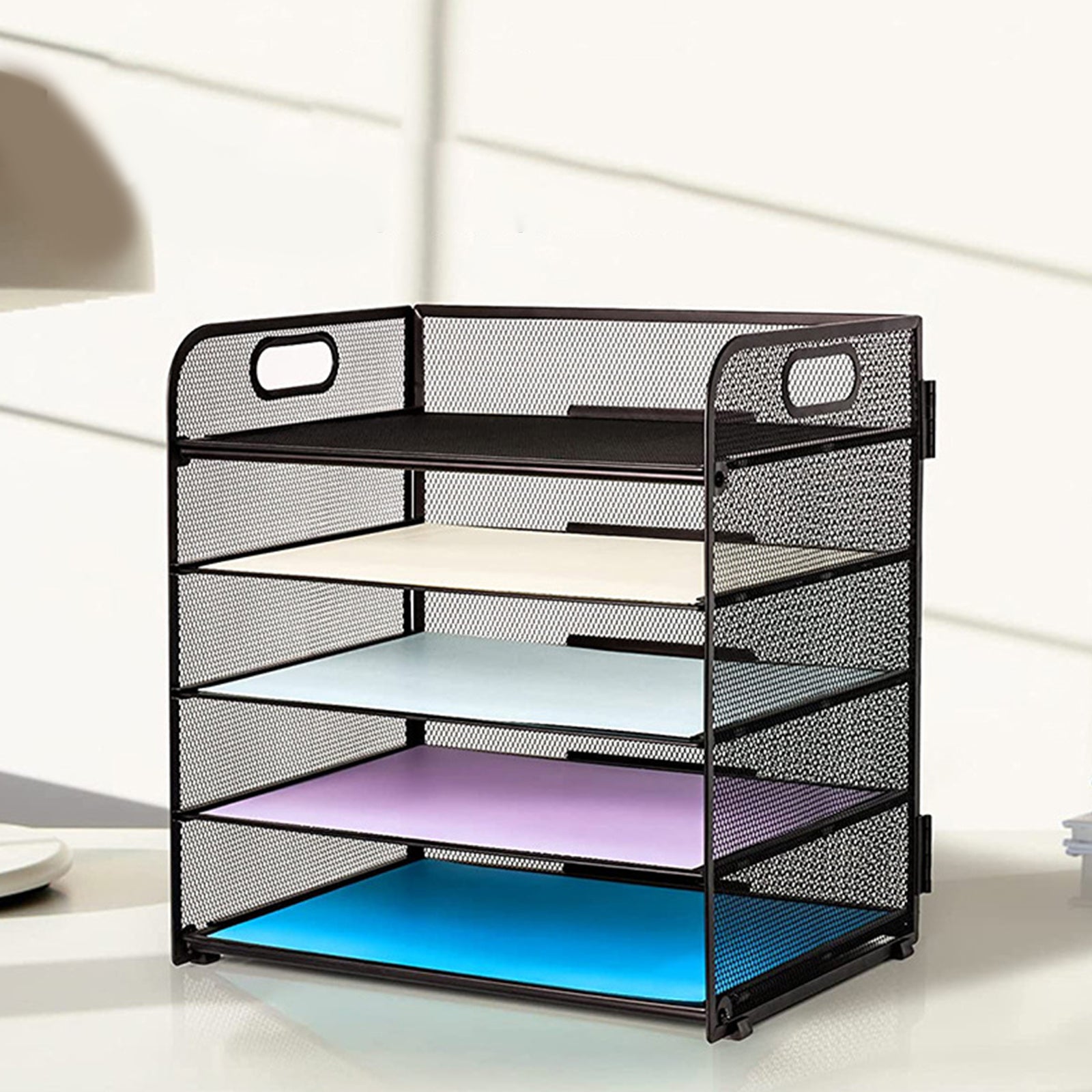 Schreibtisch, A4-Datei-Desktop-Datei-Organizer für Home Office für Arbeitszimmer – Detailansicht 8