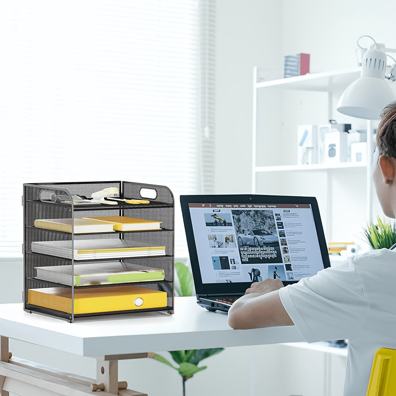 Schreibtisch, A4-Datei-Desktop-Datei-Organizer für Home Office für Arbeitszimmer – Detailansicht 13