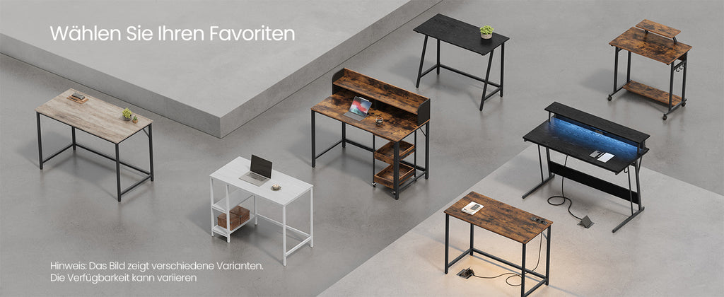 Schreibtisch, Ahornweiß für Arbeitszimmer und Homeoffice – Detailansicht 9