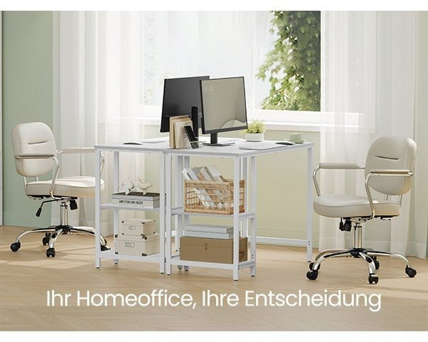 Schreibtisch, Ahornweiß für Arbeitszimmer und Homeoffice – Detailansicht 10