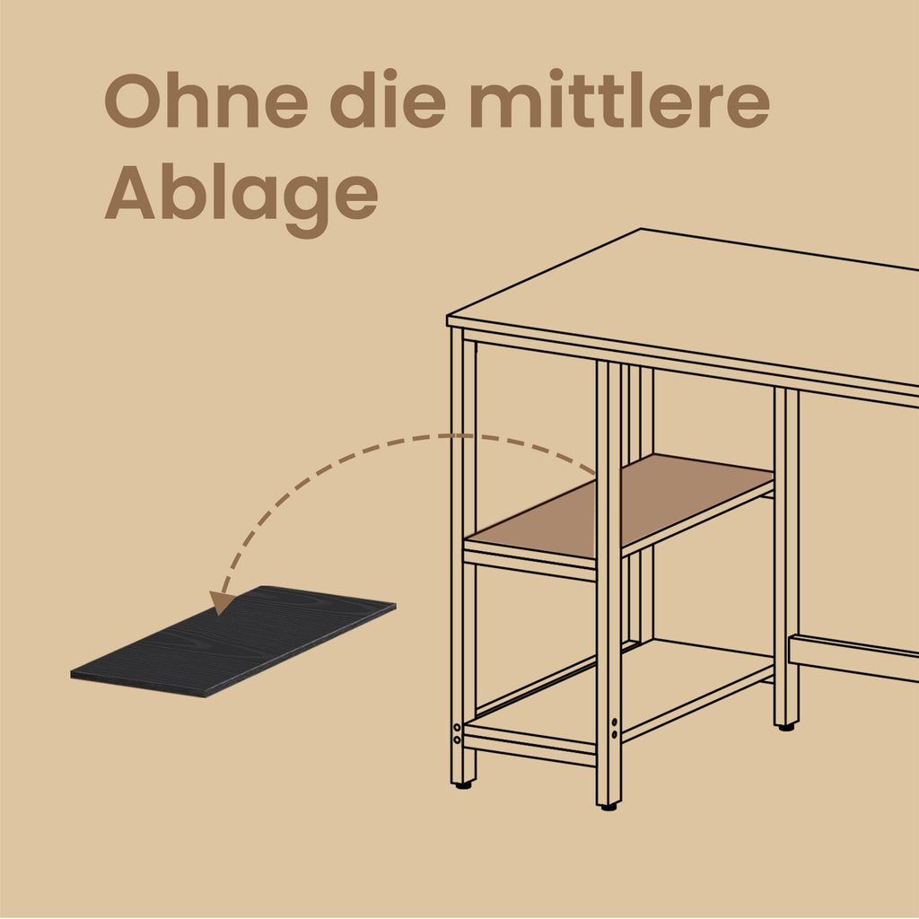 Schreibtisch, Ahornweiß für Arbeitszimmer und Homeoffice – Detailansicht 17