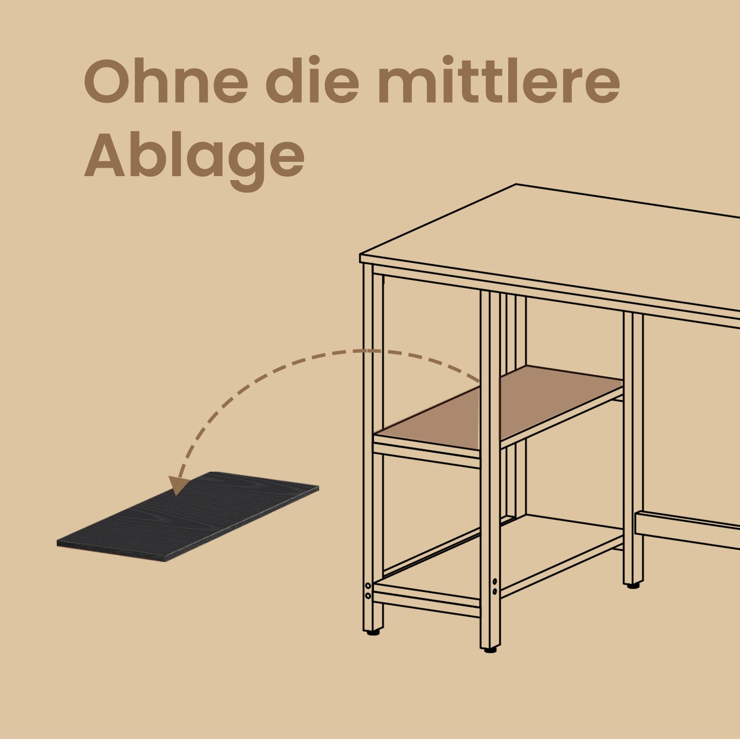 Schreibtisch, Ahornweiß für Arbeitszimmer und Homeoffice – Detailansicht 17