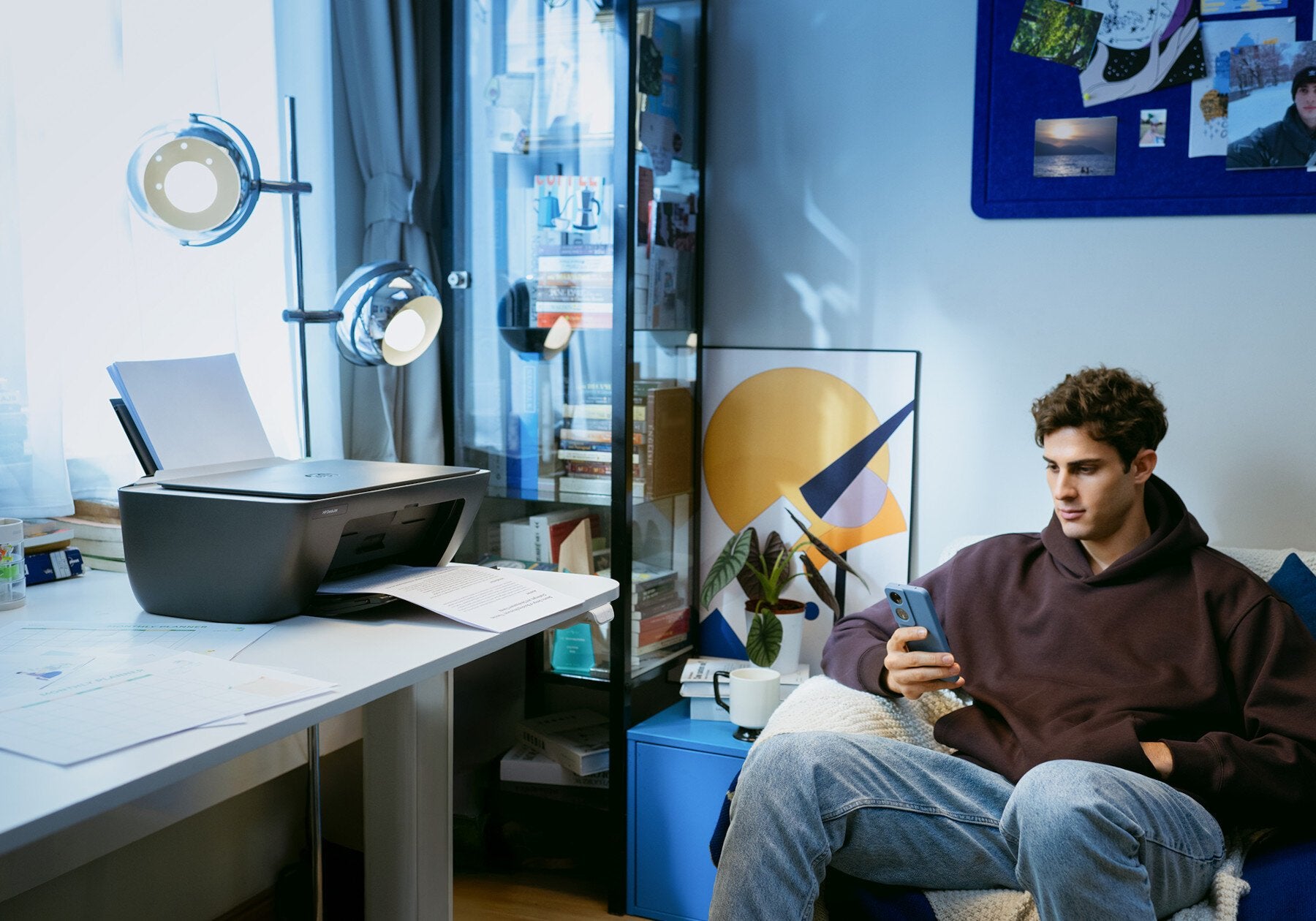 Schreibtisch, DeskJet 2910 für Arbeitszimmer und Homeoffice – Detailansicht 10