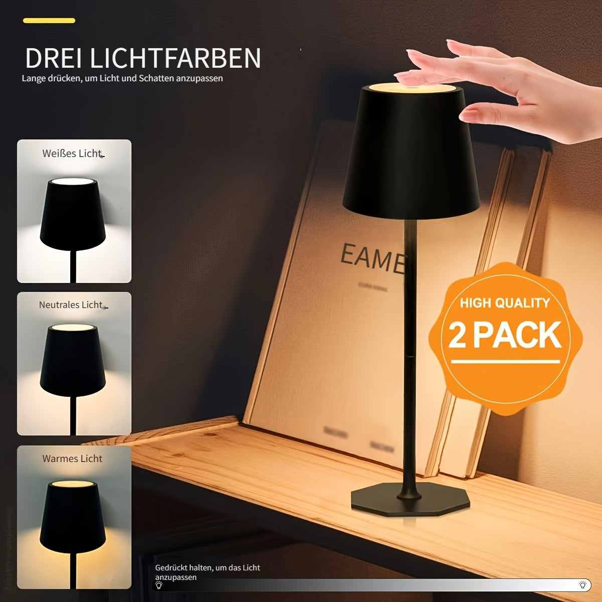 Schreibtisch, LED-Beleuchtung für Homeoffice und Studium – Detailansicht 3