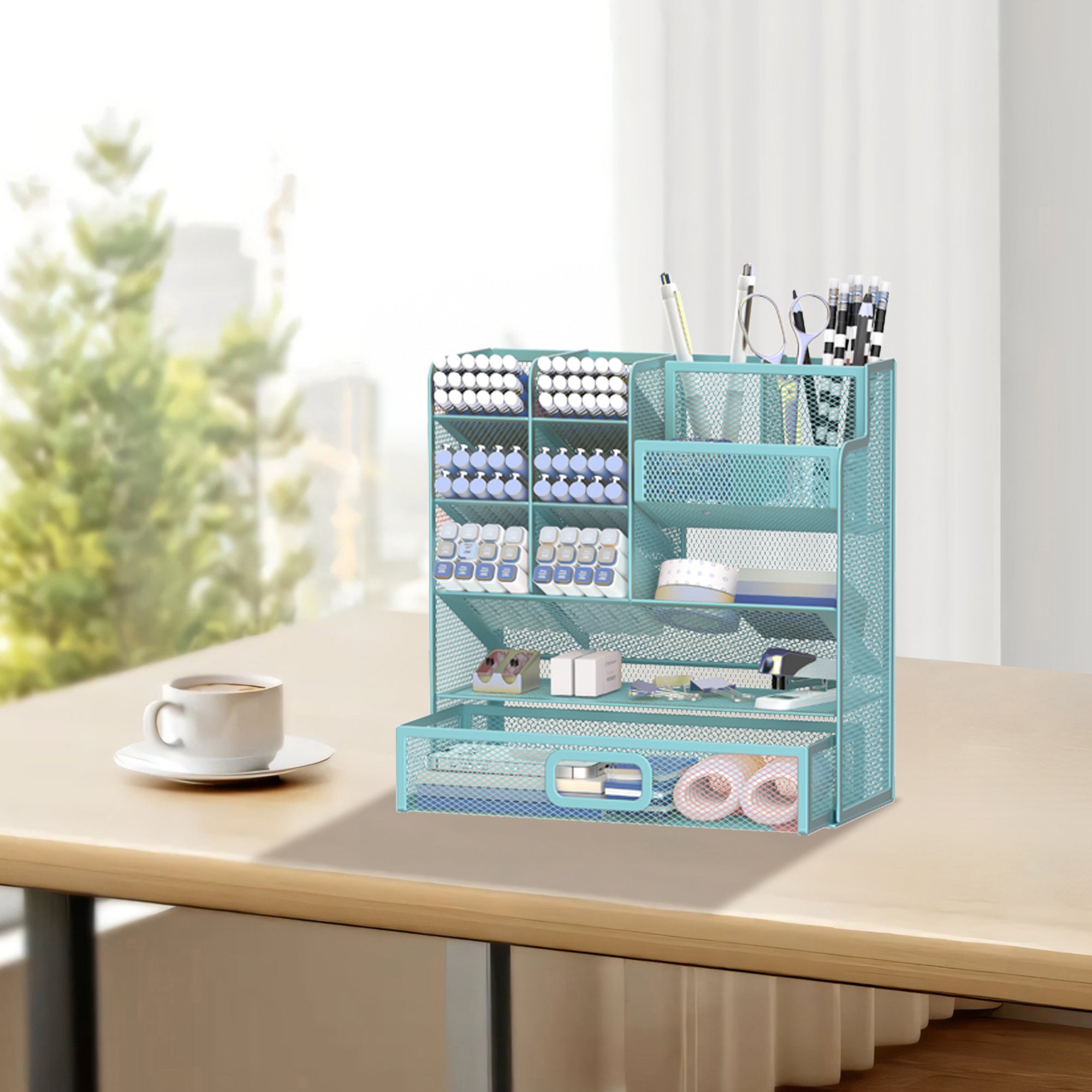 Schreibtisch, Rosa für Homeoffice und Arbeitszimmer – Detailansicht 4