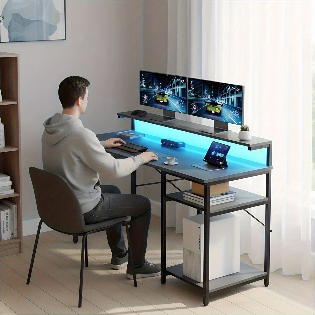 Schreibtisch, Schwarz für Arbeitszimmer – Detailansicht 17