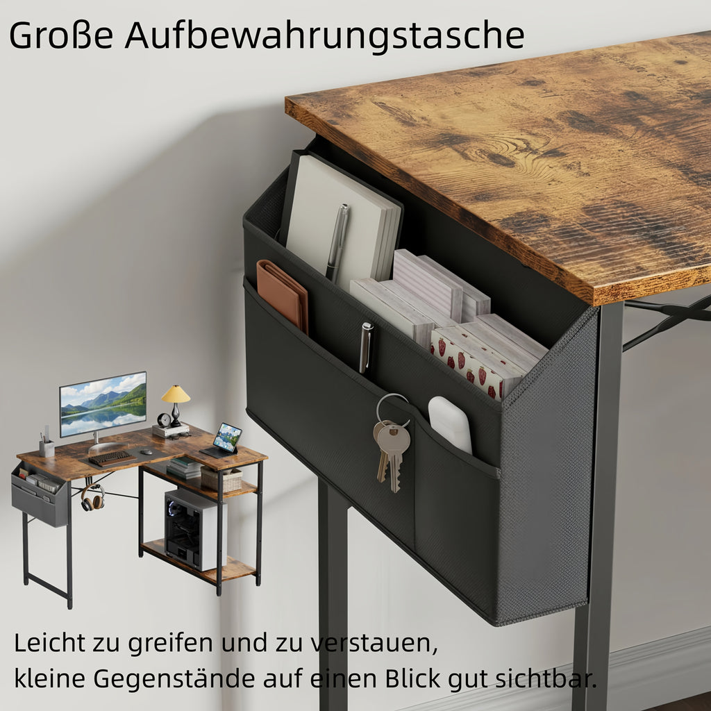 Schreibtisch, Tigerhautfarbe für Homeoffice – Hauptansicht