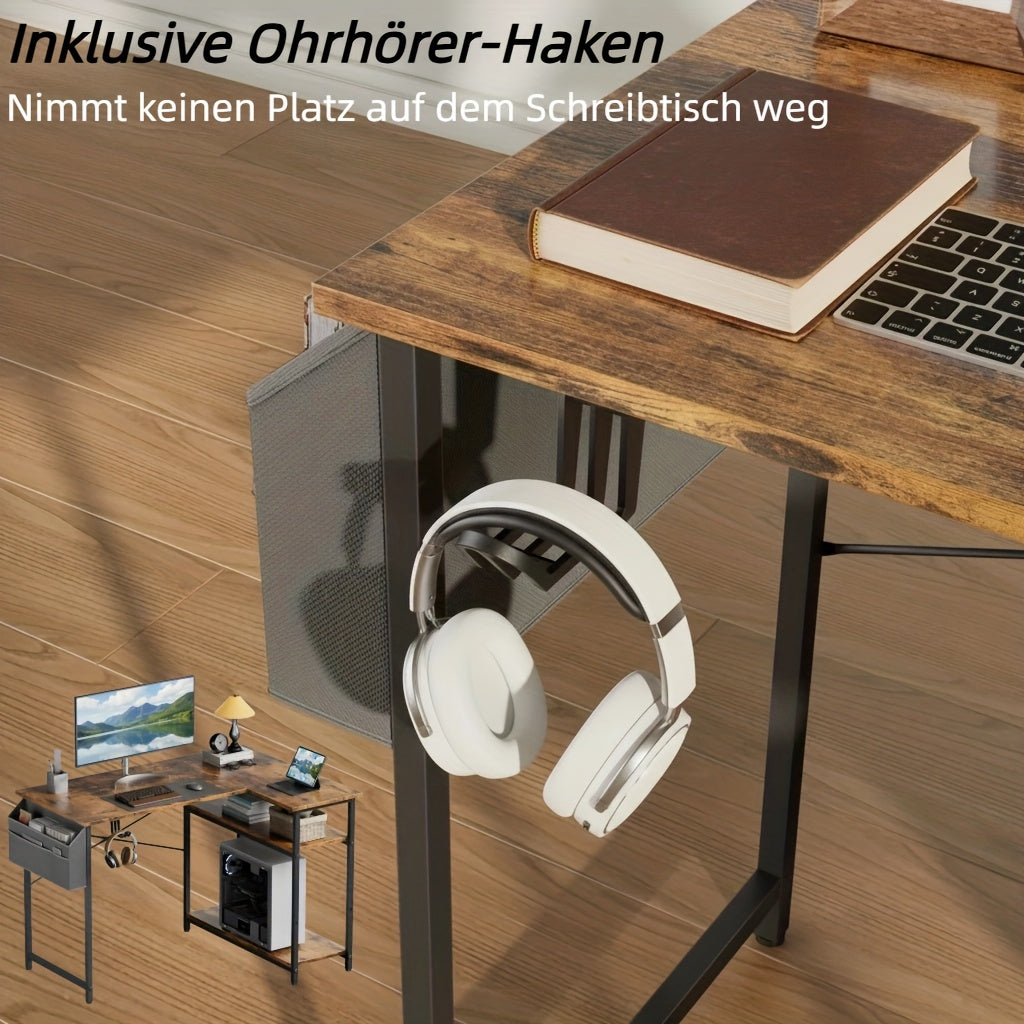 Schreibtisch, Tigerhautfarbe für Homeoffice – Detailansicht 5