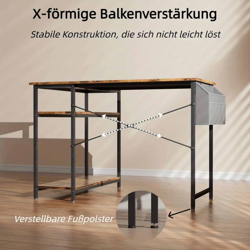 Schreibtisch, Tigerhautfarbe für Homeoffice – Detailansicht 7