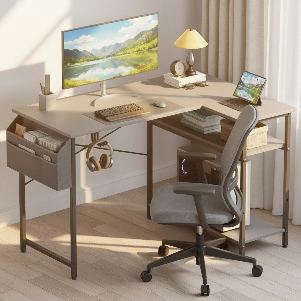 Schreibtisch, Tigerhautfarbe für Homeoffice – Detailansicht 10